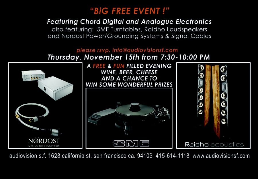 Free Listening Event at AudioVision San Francisco